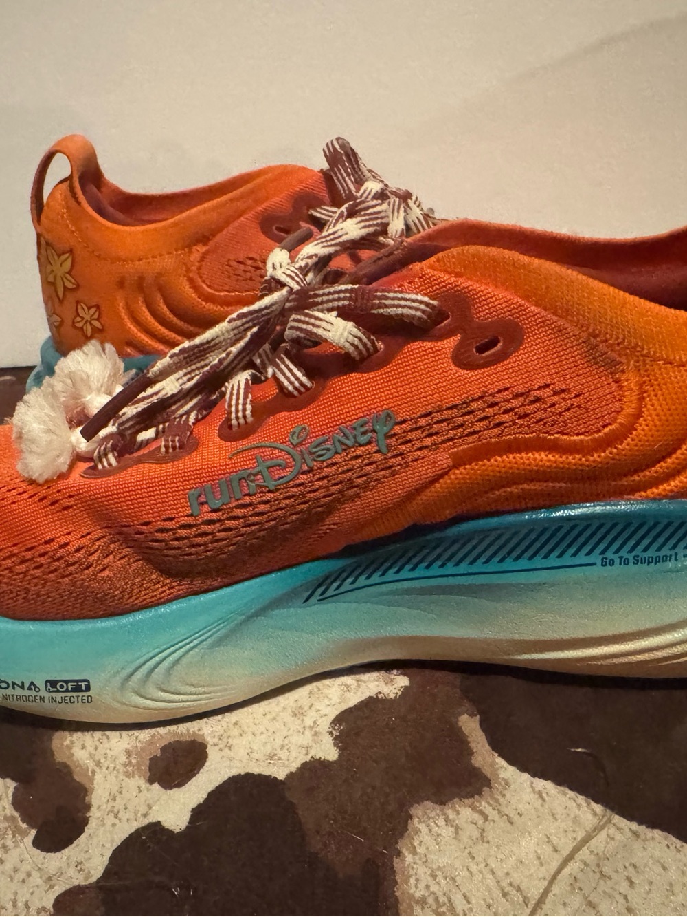 Disney Orange and Teal Women's Athletic Running Sneakers
